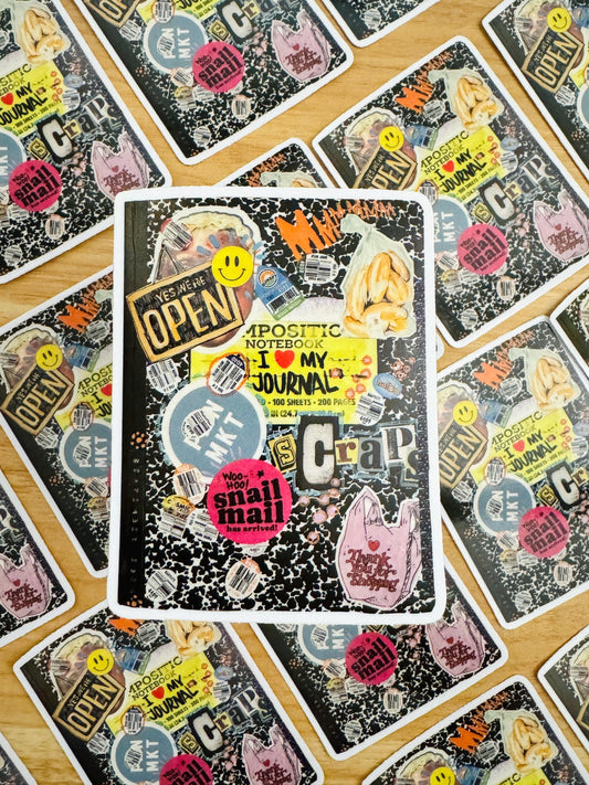 I Heart My Journal Sticker | Waterproof  Decals| Composition Book cover