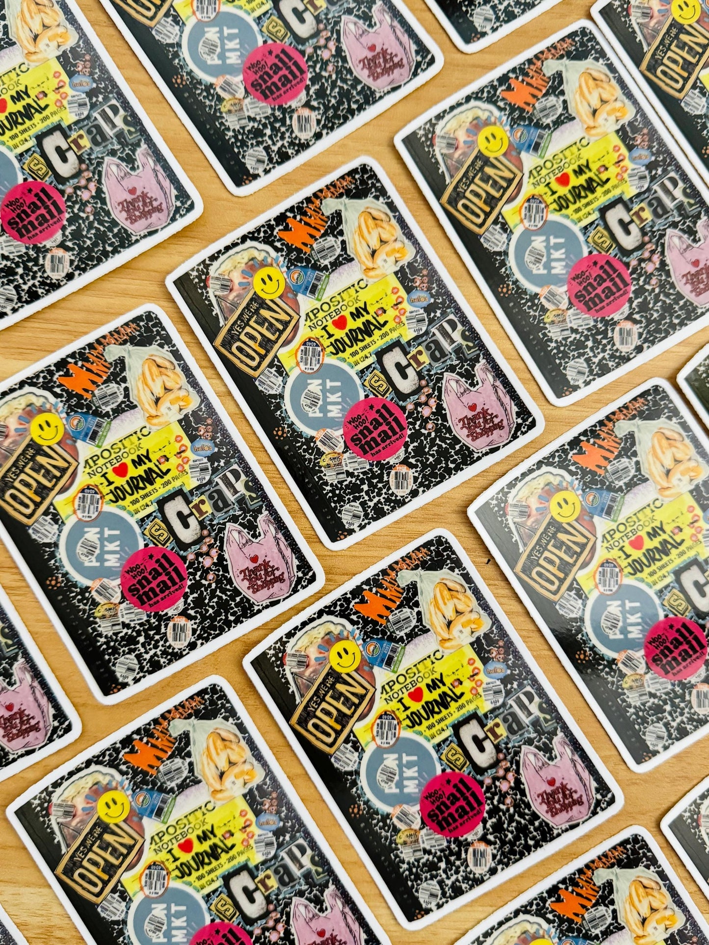 I Heart My Journal Sticker | Waterproof  Decals| Composition Book cover