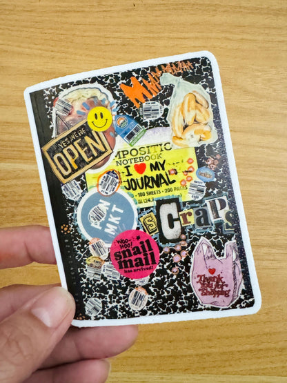 I Heart My Journal Sticker | Waterproof  Decals| Composition Book cover