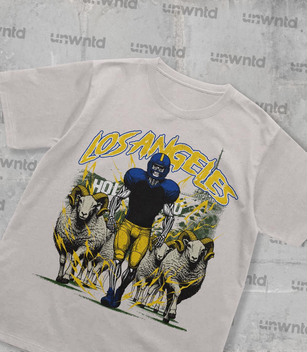 Los Angeles Football Shirt - Graphic Tees - Skeleton Shirt - Merch Tee - Gift Shirt - Bootleg Shirt - Vintage - Skeleton Shirt - Rams