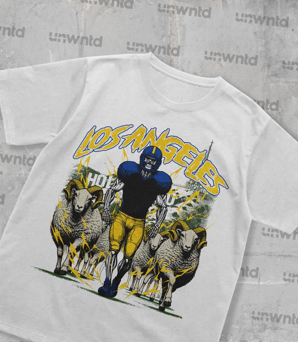 Los Angeles Football Shirt - Graphic Tees - Skeleton Shirt - Merch Tee - Gift Shirt - Bootleg Shirt - Vintage - Skeleton Shirt - Rams