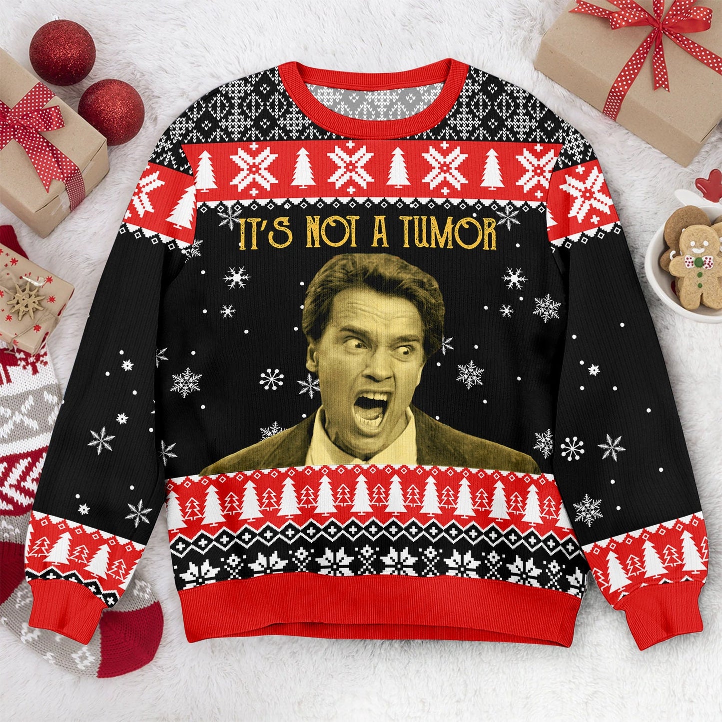 Kindergarten Cop Christmas Sweater: Retro Movie Quote Ugly Holiday Sweatshirt