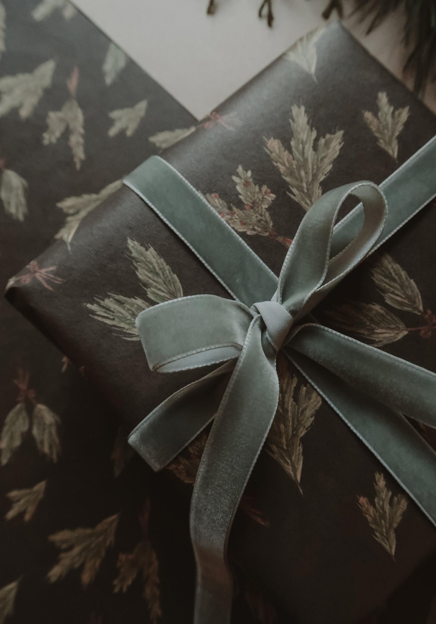 Green branches Wrapping paper, Christmas Gift Wrap, Green Christmas Wrap, recycled Christmas Gift Warp, Xmas Wrapping paper, gift