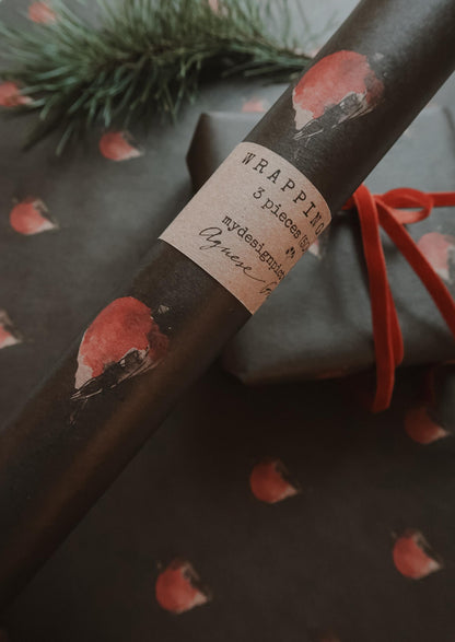 Red robin Wrapping paper, Christmas Gift Wrap, Christmas Wrap, Christmas Gift Warp, Xmas Wrapping paper, gift paper, present