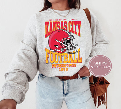 Kansas City Football Sweatshirt, Vintage Kansas City Crewneck, Retro Kansas City Sweatshirt, Kansas City Toddler Crewneck