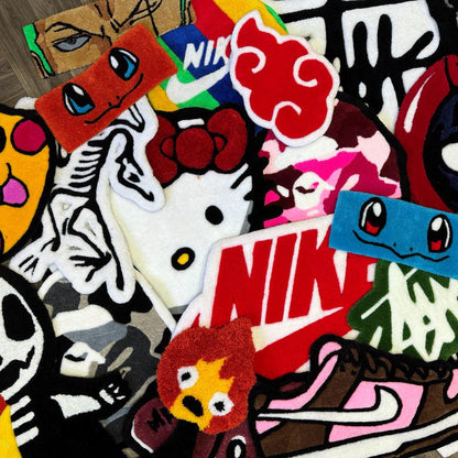 Custom rug.Hand Tufted rugs.Designer rug.Handmade rug.Rugs for bedroom aesthetic.Rug making.Area rug.Anime rug.Hypebeast rug.CD rug.y2k rug