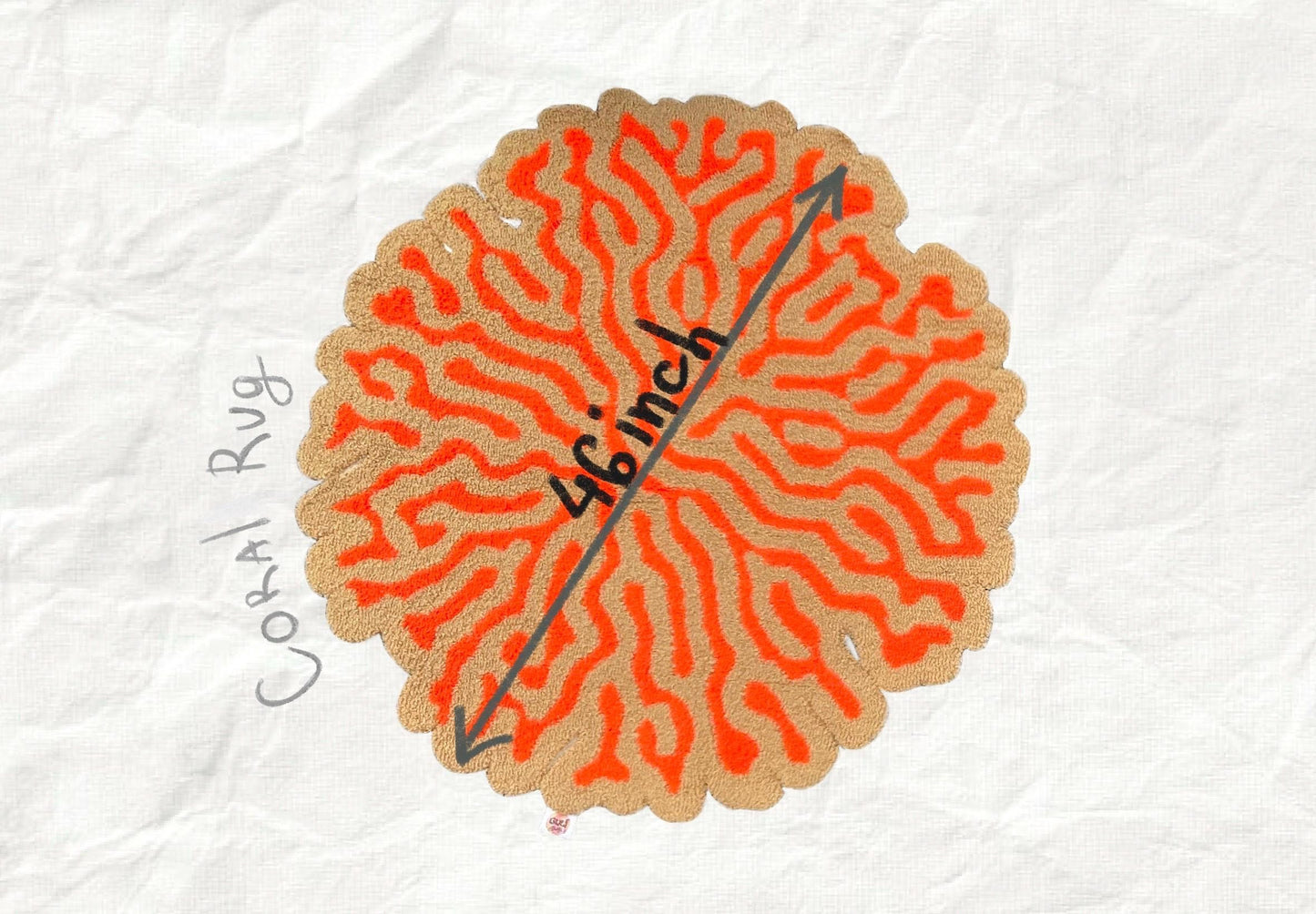 Abstract Tufted Rug / 100% Handmade Custom Rug / Psychodelic design, 3d tufted rug, Soft & Fluffy, Housewarming Gifts