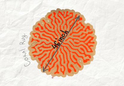 Abstract Tufted Rug / 100% Handmade Custom Rug / Psychodelic design, 3d tufted rug, Soft & Fluffy, Housewarming Gifts