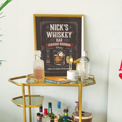 Whiskey Cocktail Poster, Whiskey Bar Wall Art | Bar Cart Prints | Alcohol Poster, Whiskey Bar Decor, Whiskey Bar Sign