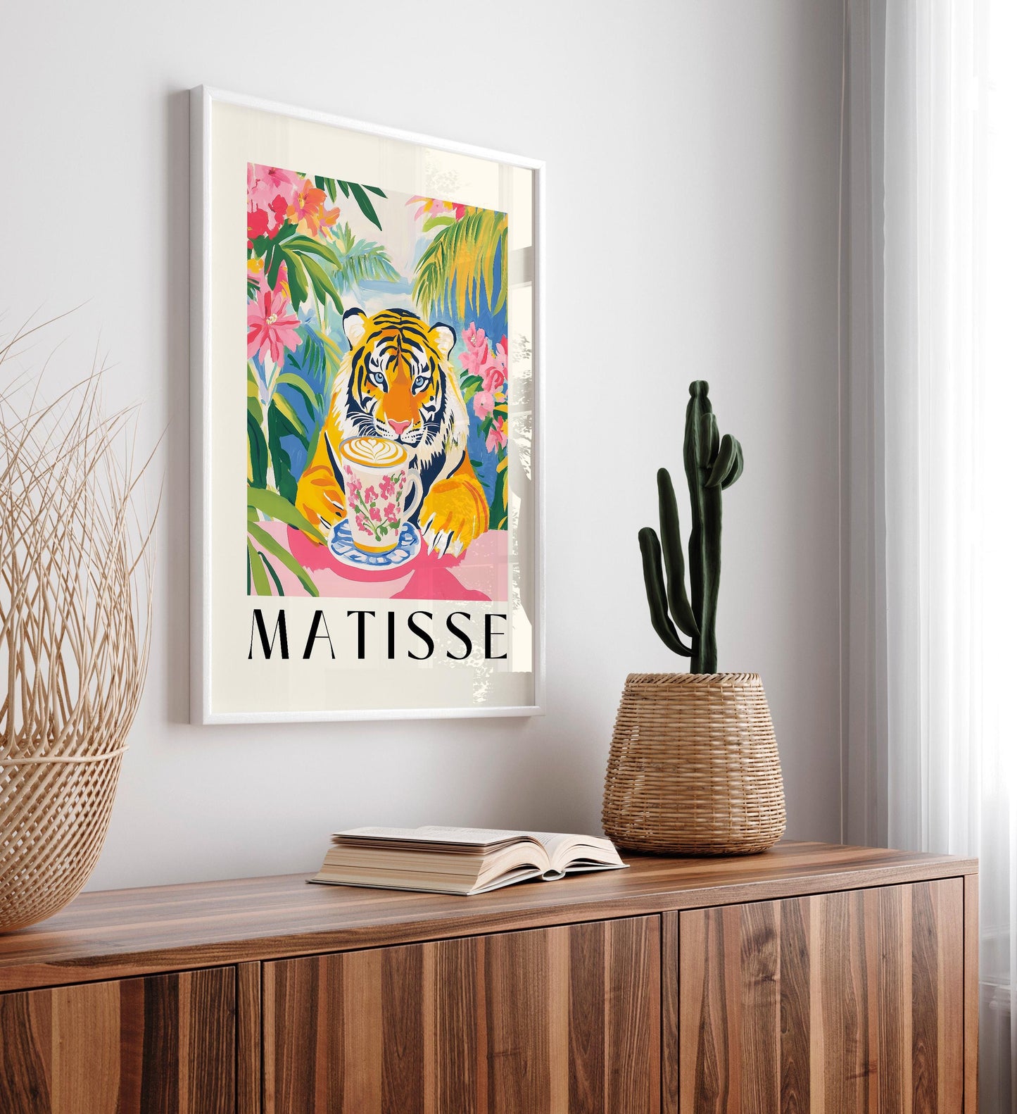 Matisse Tiger Print: Maximalist Kitchen and Coffee Art