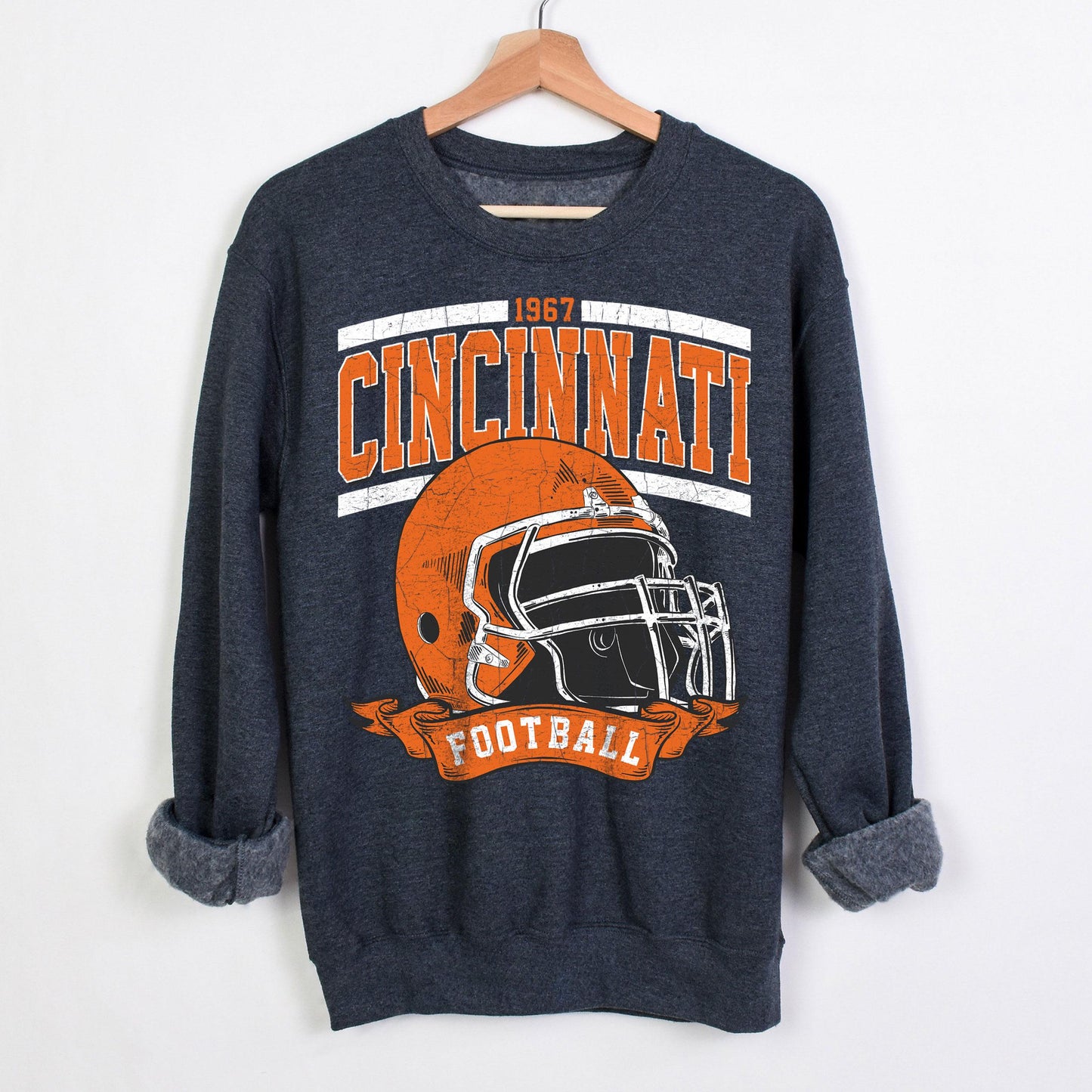 Vintage Cincinnati Football Sweatshirt, Cincinnati Game Day Shirt, Game Day Shirt, Trendy Cincinnati Football Fan Gift, Cincinnati Shirt