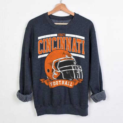 Vintage Cincinnati Football Sweatshirt, Cincinnati Game Day Shirt, Game Day Shirt, Trendy Cincinnati Football Fan Gift, Cincinnati Shirt