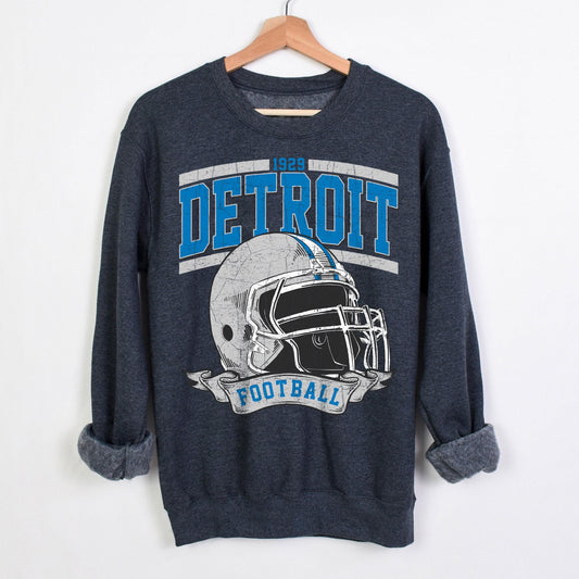 Detroit Football Shirt, Sunday Football, Detroit Football Sweatshirt, Super Bowl Shirt, Vintage Style Detroit Football Shirt.