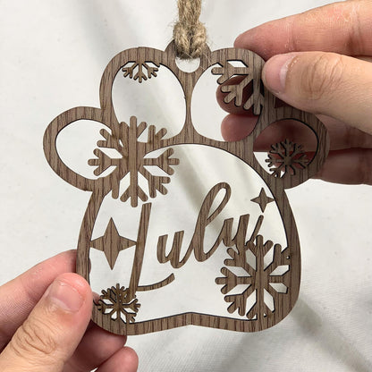 Personalized Plywood Christmas Ornament: Laser Cut Wood Xmas Decor
