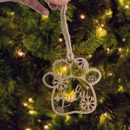 Personalized Plywood Christmas Ornament: Laser Cut Wood Xmas Decor