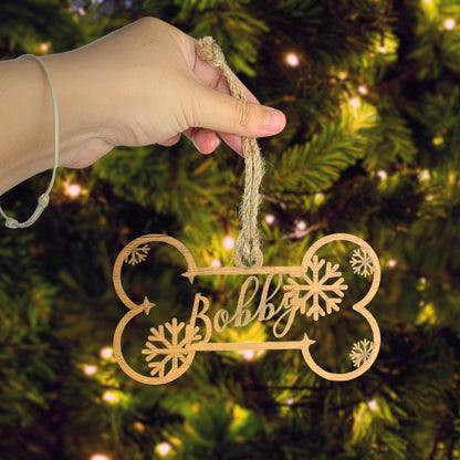 Personalized Plywood Christmas Ornament: Laser Cut Wood Xmas Decor