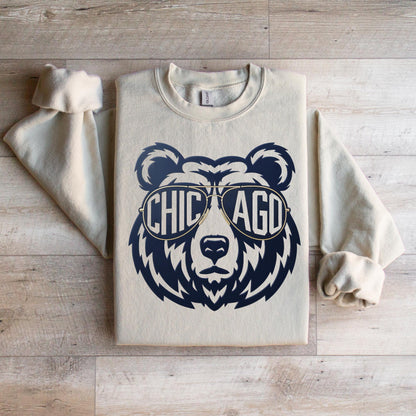 Chicago Football Sweatshirt, Retro Sports Fan Shirt, Trendy Game Day Gift Tee, Chicago Mascot Sweatshirt, Chicago Football Fan Shirt