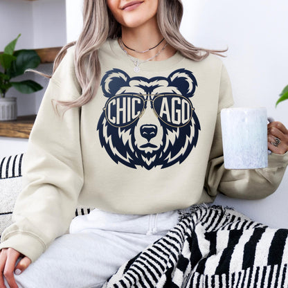 Chicago Football Sweatshirt, Retro Sports Fan Shirt, Trendy Game Day Gift Tee, Chicago Mascot Sweatshirt, Chicago Football Fan Shirt