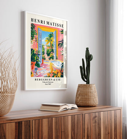 Henri Matisse Inspired Bathroom Print: Tropical Maximalist Decor