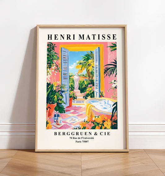 Henri Matisse Inspired Bathroom Print: Tropical Maximalist Decor