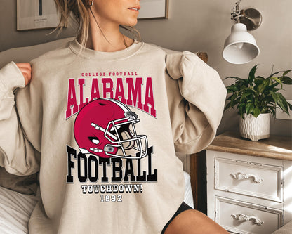 Alabama Football Sweatshirt, Vintage Alabama Crewneck, Retro Alabama Sweatshirt, Alabama Varsity Sweatshirt, Alabama Long Sleeve