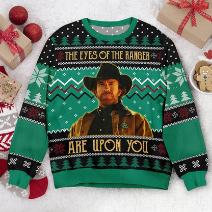 The Eyes Of The Ranger Christmas Ugly Sweater: Vintage Movie Quote