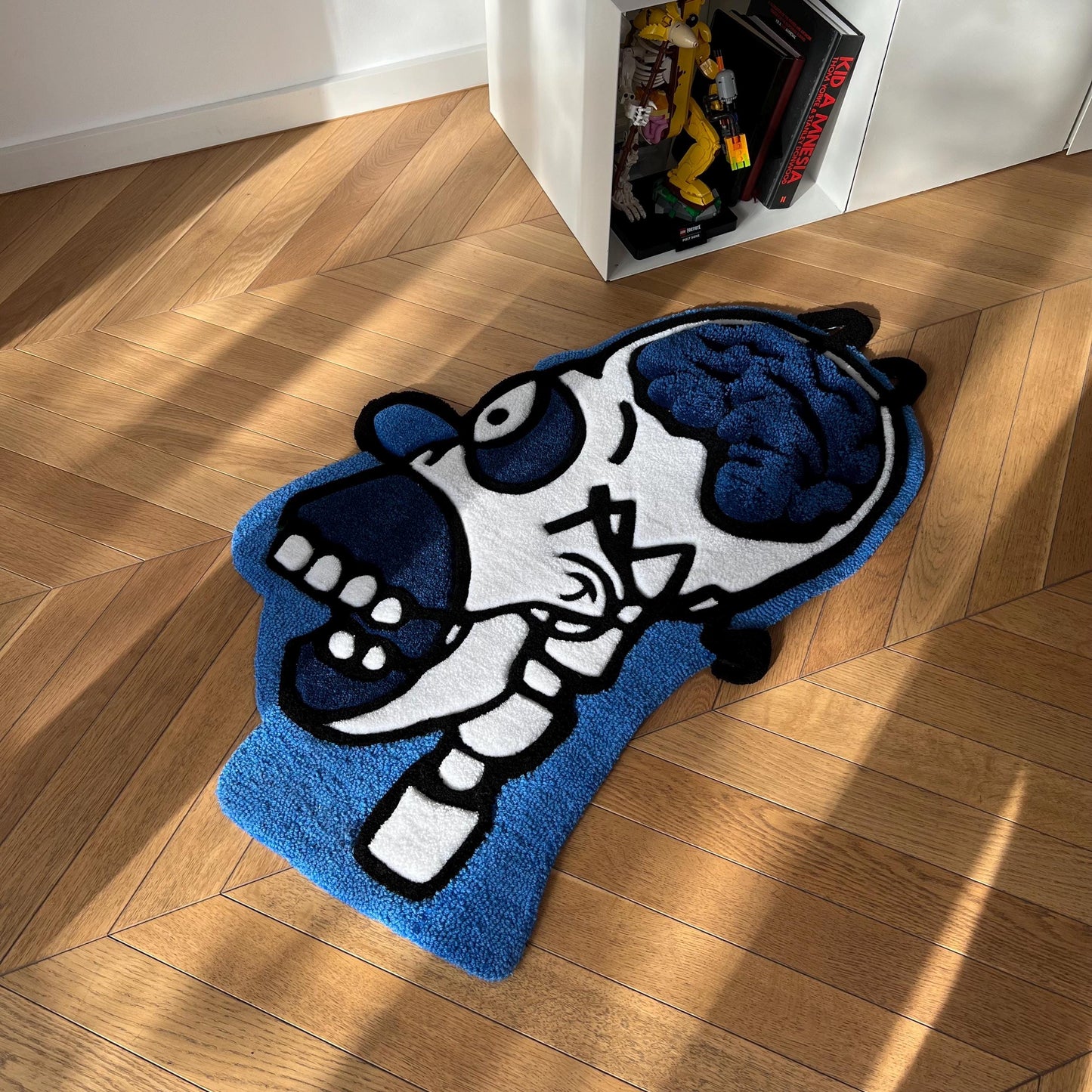 3D Tufted Homer Skeleton Rug: Cartoon Lover Gift