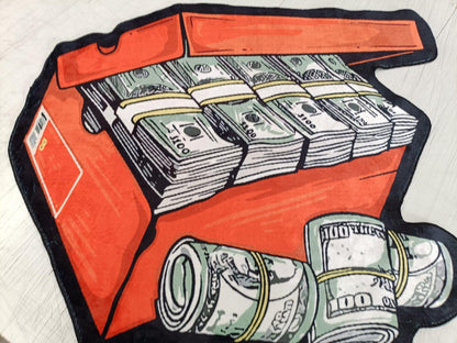 Money Box Rug: Modern Dollar Bill Design
