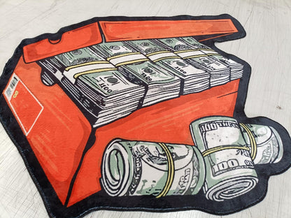 Money Box Rug: Modern Dollar Bill Design