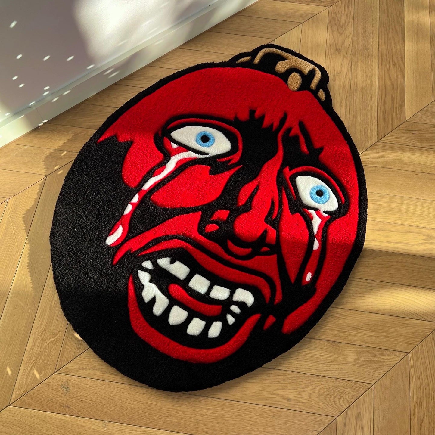 Berserk Behelit Rug: Handmade Tufted Anime Egg of the King