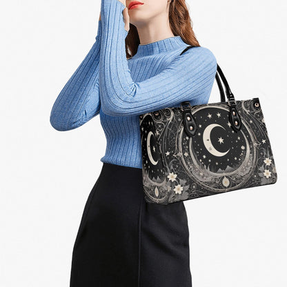 Black White Moon Bag Cute Crossbody Bag Unique Purse Cute Purse, Luxury Bag Vegan Leather Bags Printed Designer Bag