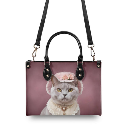 Victorian Lady Cat Bag Cute Crossbody Bag Unique Purse Cute Purse, Luxury Bag Vegan Leather Bags Printed Designer Bag