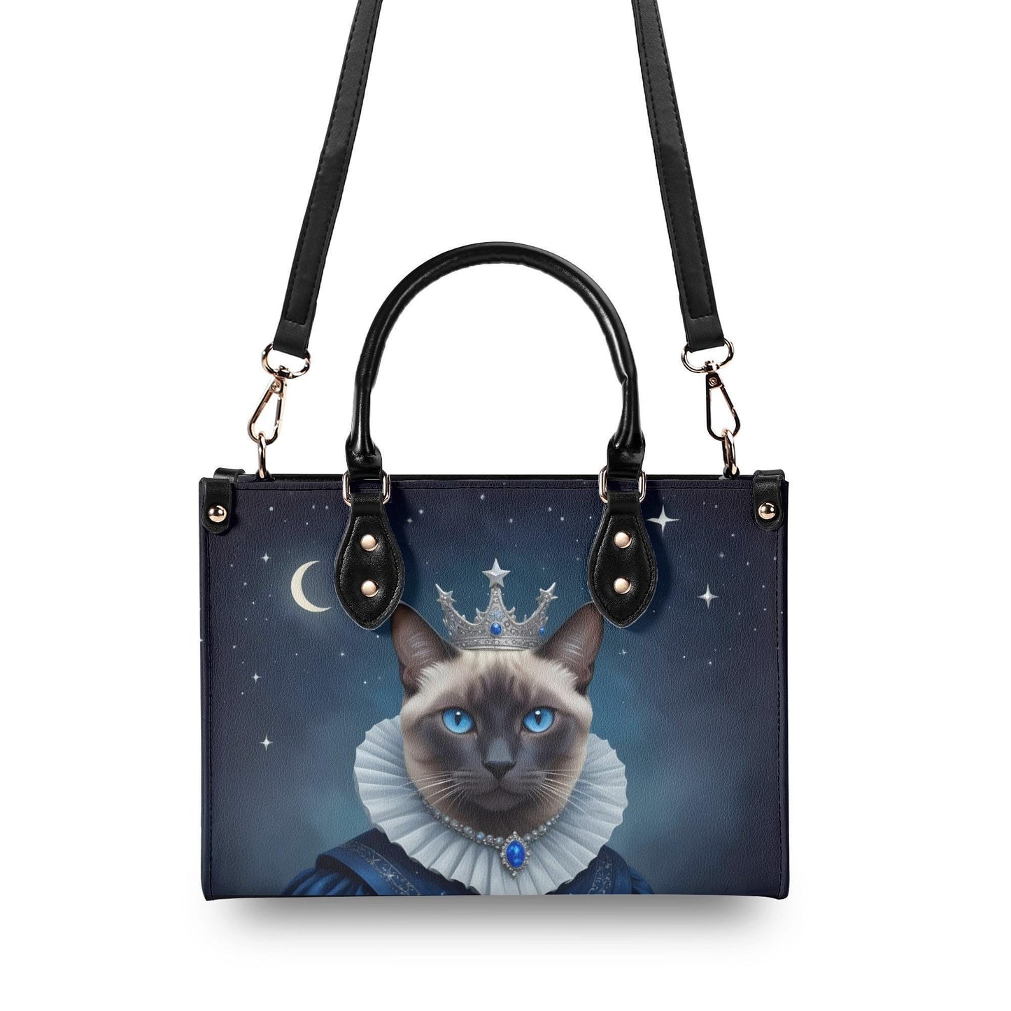Stellar Queen Cat Bag Cute Crossbody Bag Unique Purse Cute Purse, Luxury Bag Vegan Leather Bags Printed Designer Bag