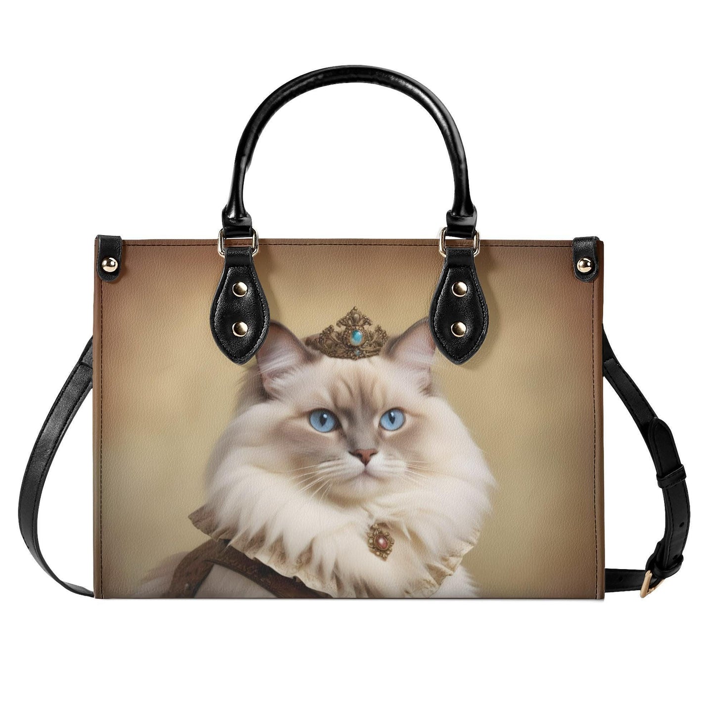 Renaissance Noble Cat Bag Cute Crossbody Bag Unique Purse Cute Purse, Luxury Bag Vegan Leather Bags Printed Designer Bag