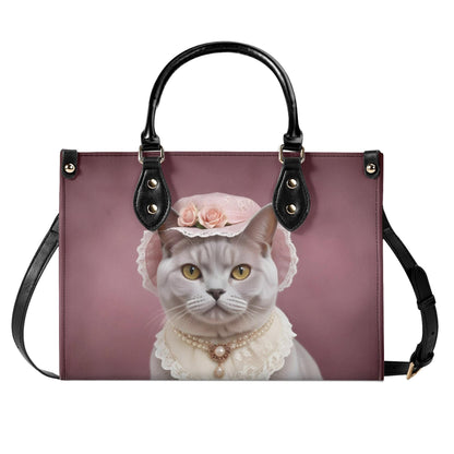 Victorian Lady Cat Bag Cute Crossbody Bag Unique Purse Cute Purse, Luxury Bag Vegan Leather Bags Printed Designer Bag