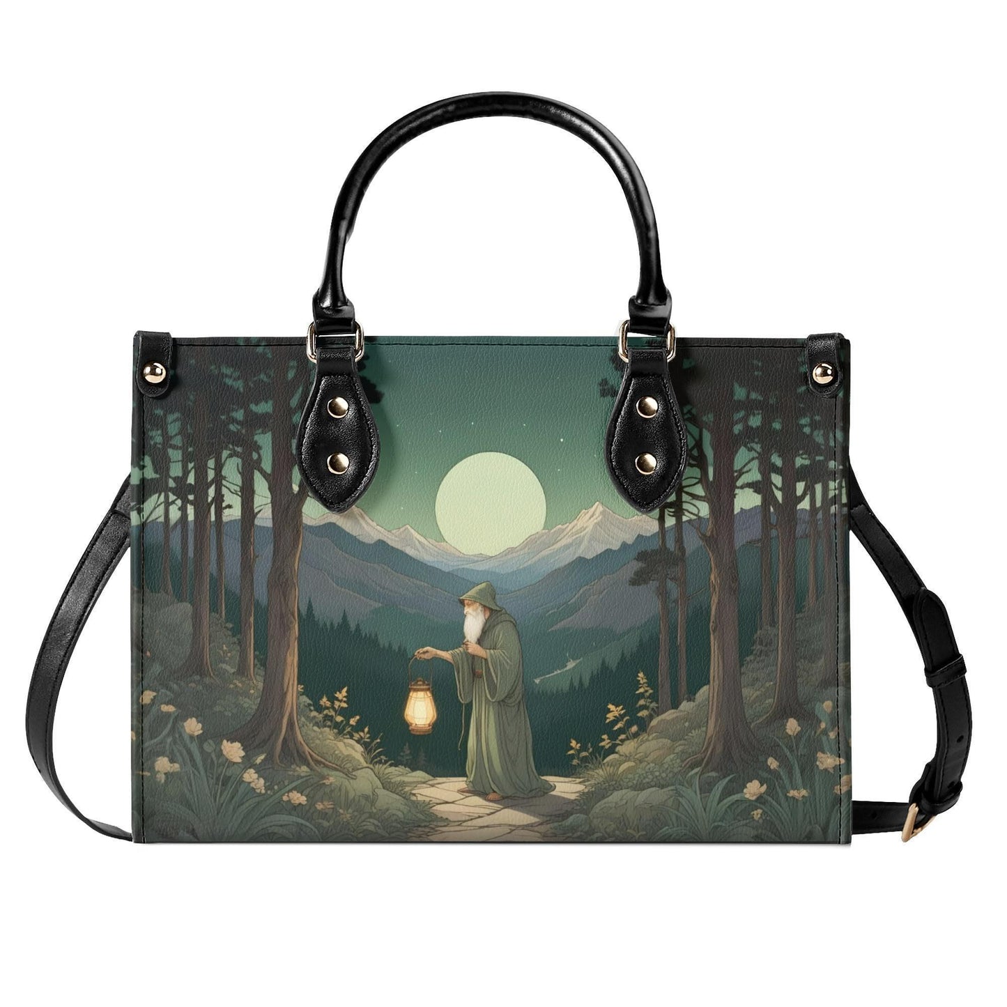 Hermit Crossbody Bag - Unique Designer Purse, Mystical Vegan Leather Gift for Women