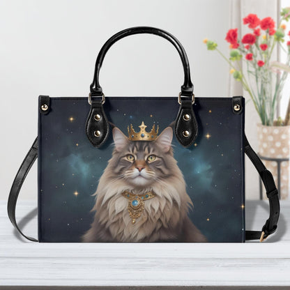 Celestial Monarch Cat Crossbody Bag - Mystical Designer Purse, Luxury Gift for Women
