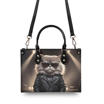 Rockstar Cat Bag Cute Crossbody Bag Unique Purse Cute Purse, Luxury Bag Vegan Leather Bags Printed Designer Bag
