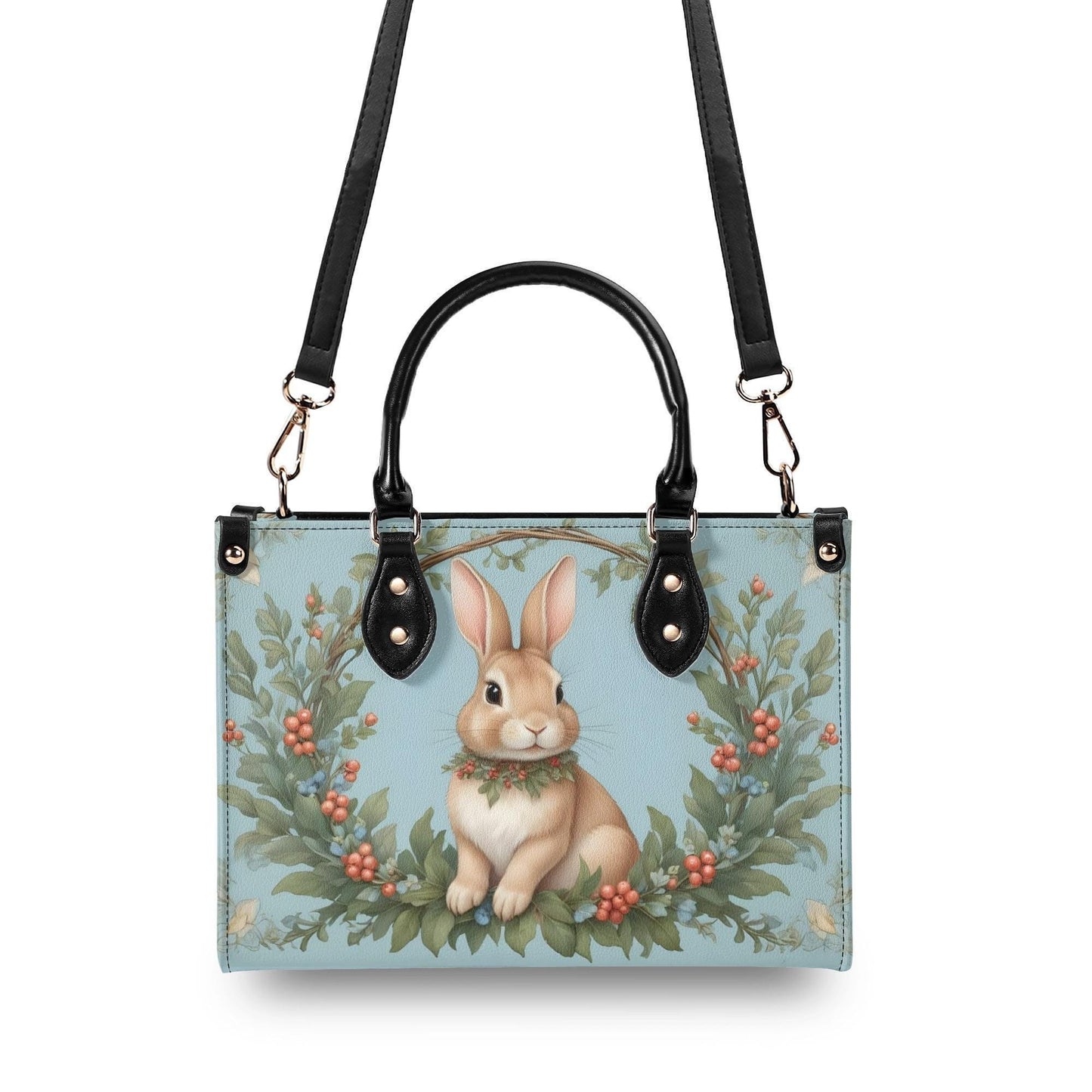 Adorable Rabbit Crossbody Bag - Vegan Leather Designer Purse, Unique Animal Lover Gift for Women