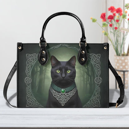 Celtic Mystic Cat Crossbody Bag - Unique Designer Purse, Cat Lover Gift for Women