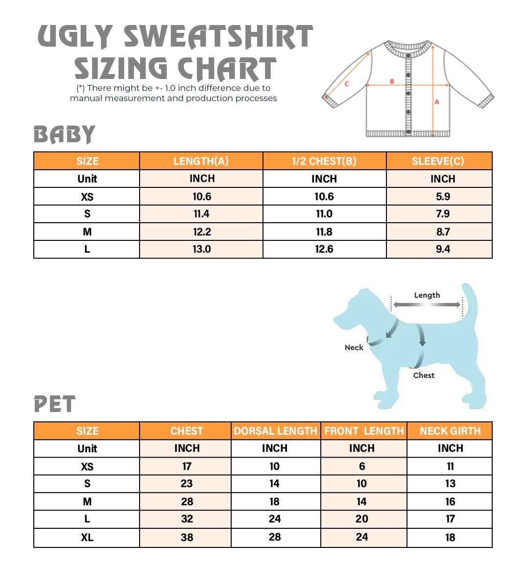 Baby Jane Christmas Ugly Sweater: Acrylic Wool Blend Holiday Sweatshirt