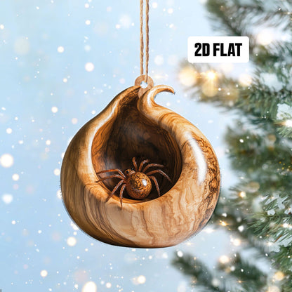 Spider 2D Flat Ornament, Spider Rearview Mirror Car Accessories, Spider Christmas Ornament, Spider Ornament, Gift for Spider Lover