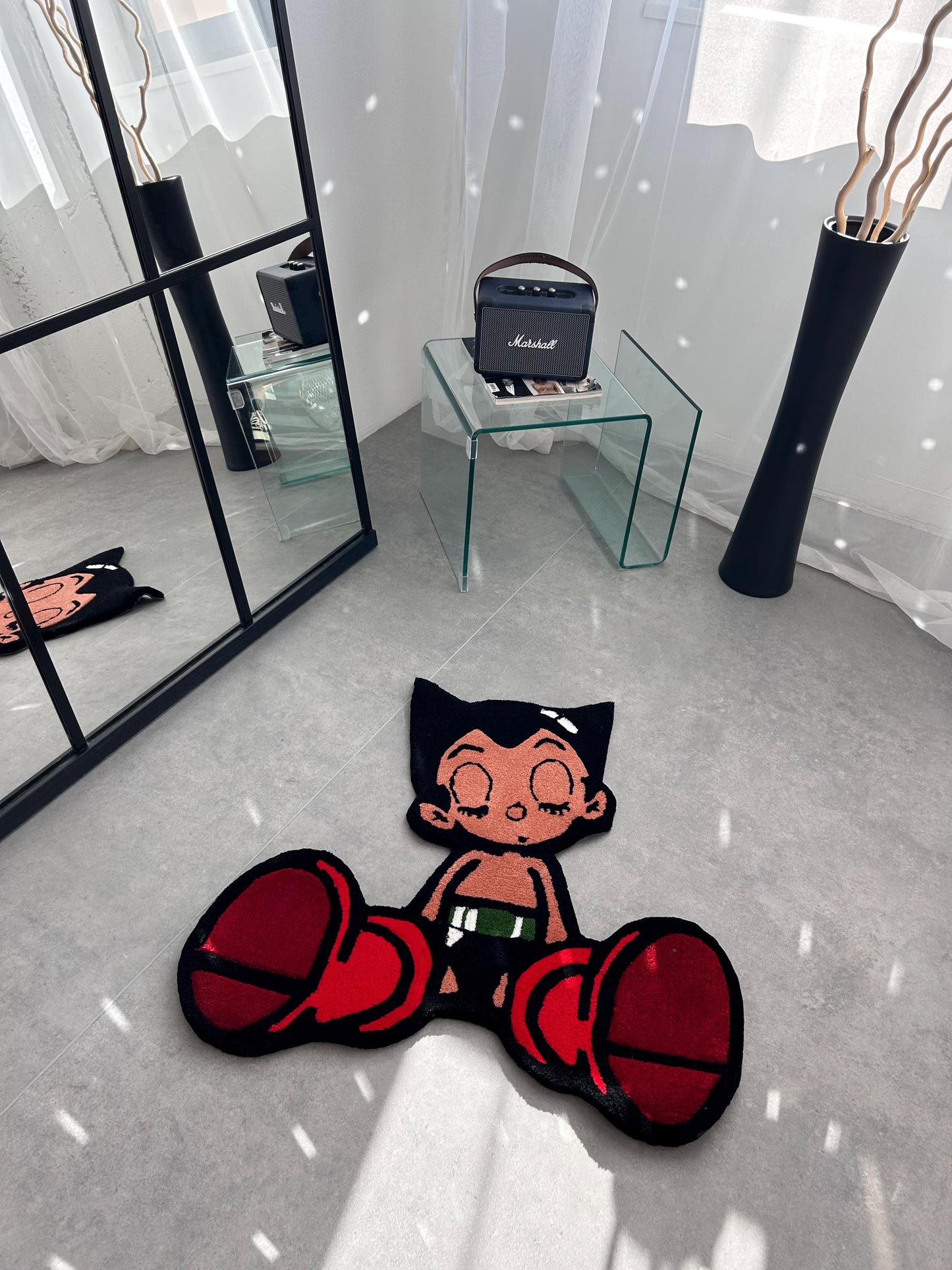 Astro Boy Rug: Handmade Anime Character Home Decor