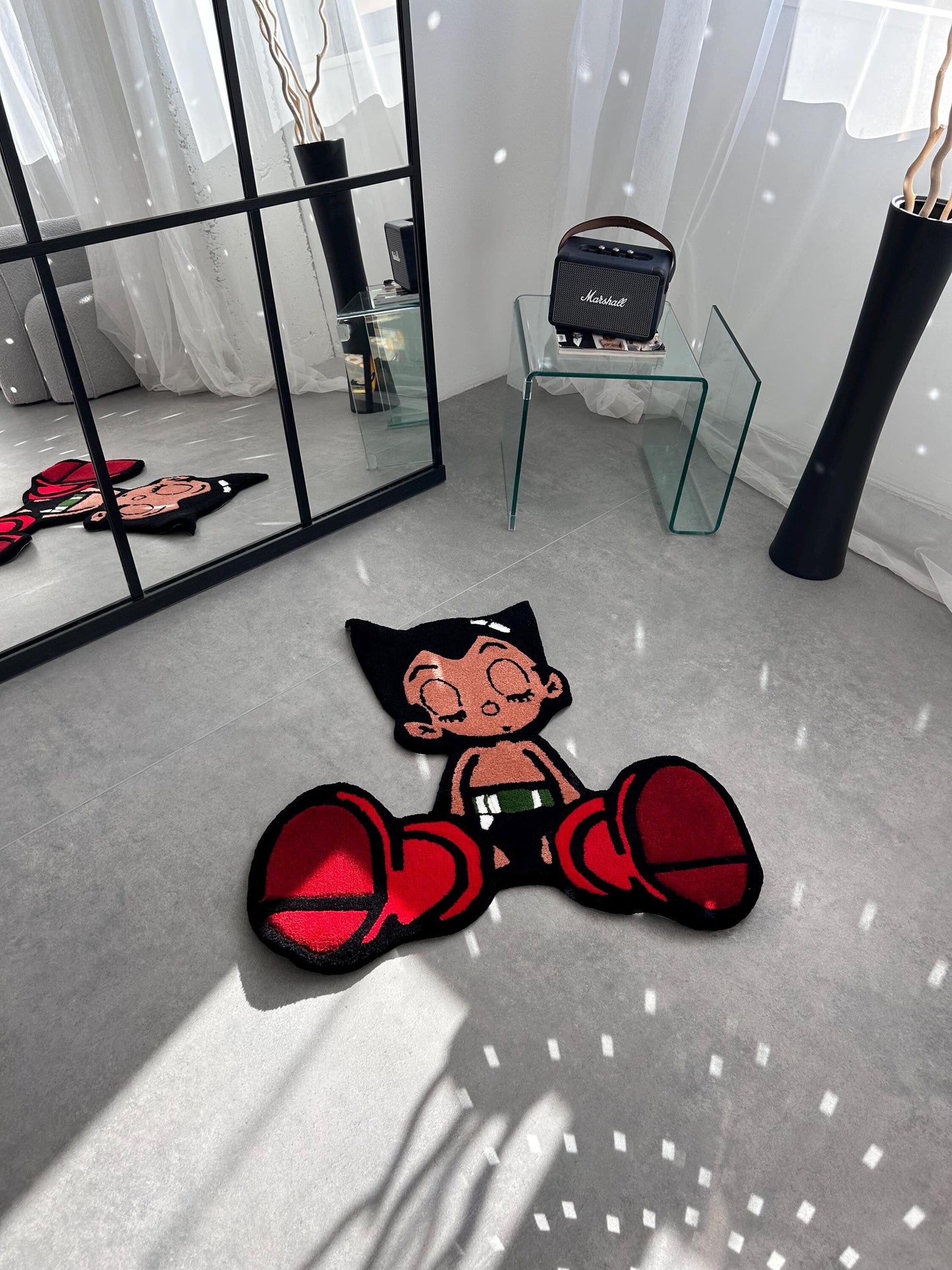 Astro Boy Rug: Handmade Anime Character Home Decor