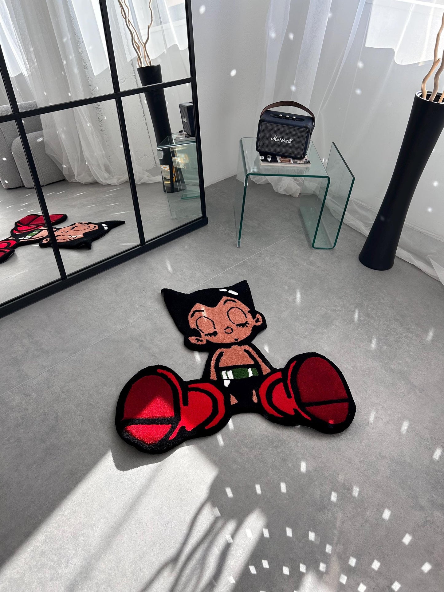 Astro Boy Rug: Handmade Anime Character Home Decor