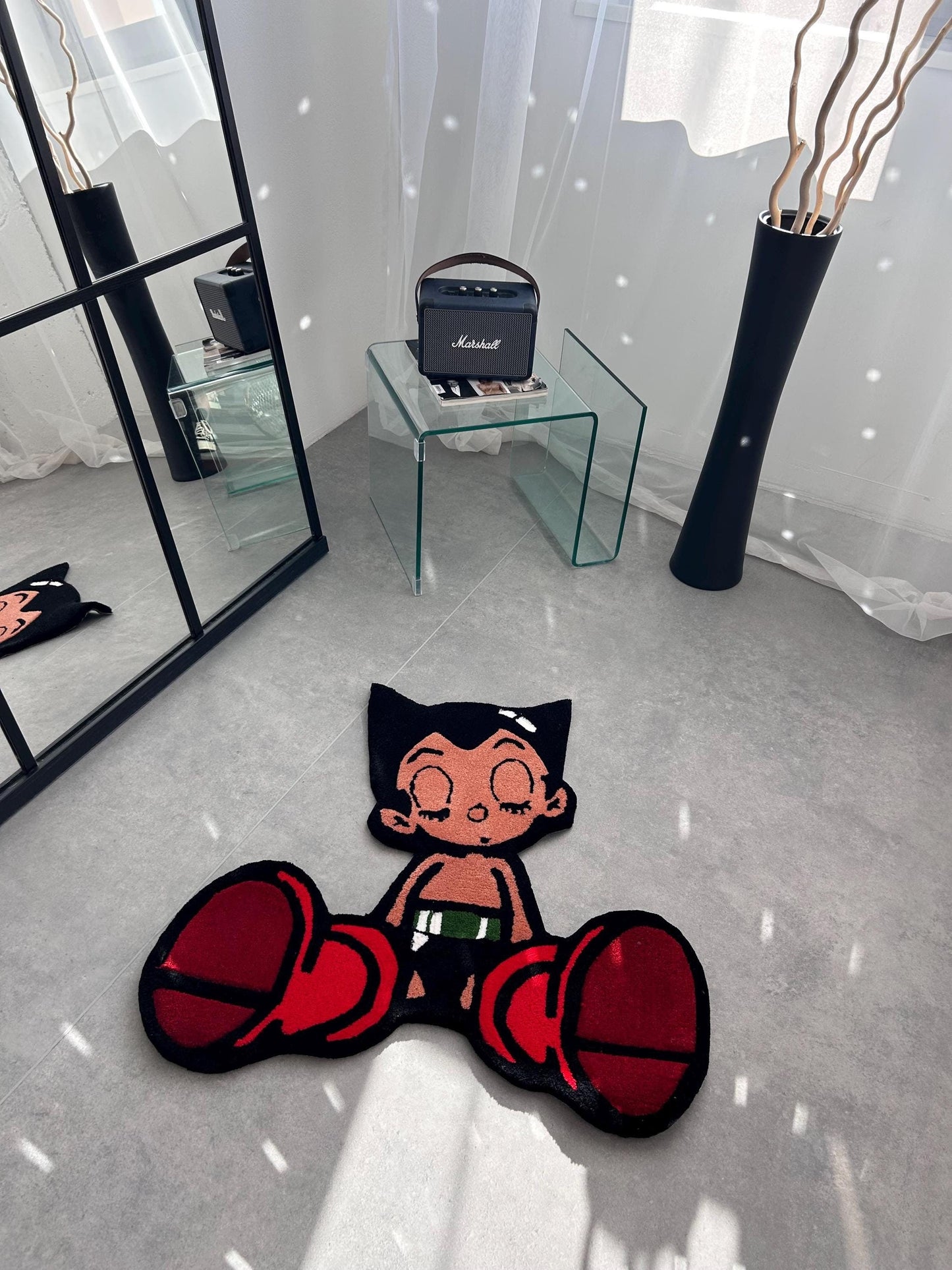 Astro Boy Rug: Handmade Anime Character Home Decor