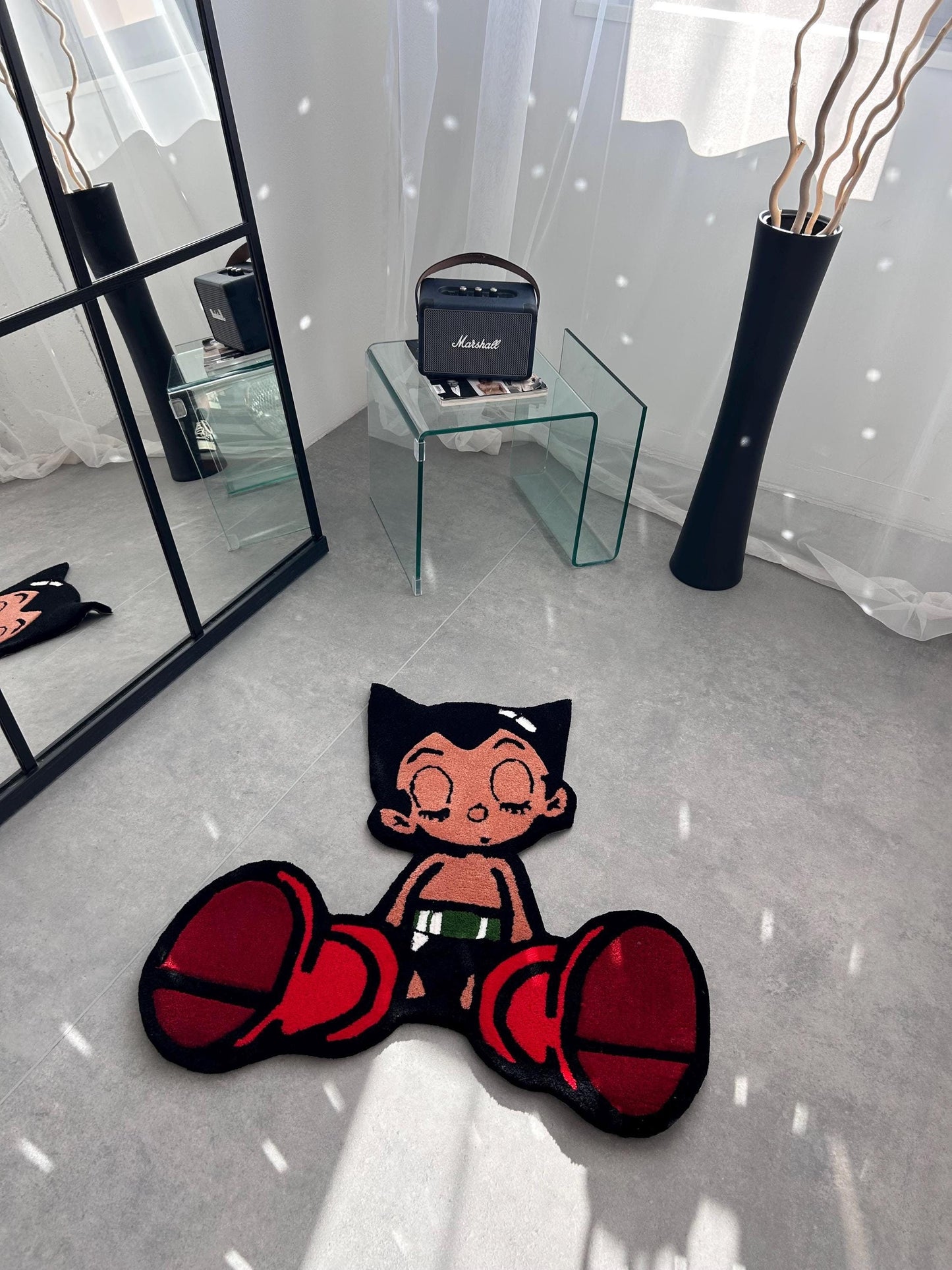 Astro Boy Rug: Handmade Anime Character Home Decor