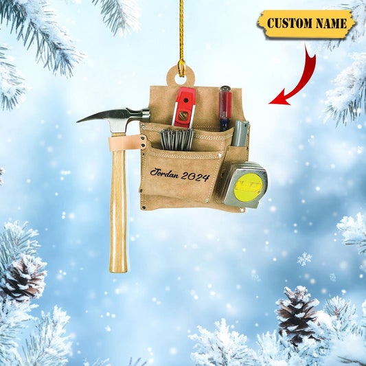 Tools Personalized Christmas Acrylic Ornament, Personalized Tool Chest Christmas Ornament, Contractor Ornament, Tool Box Ornament
