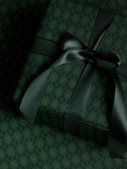 Green Argyle Wrapping Paper Birthday Gift Wrapping Paper Golf Gift Wrap Christmas Wrapping Paper Green Plaid Gift Wrap for Him Gift Brother