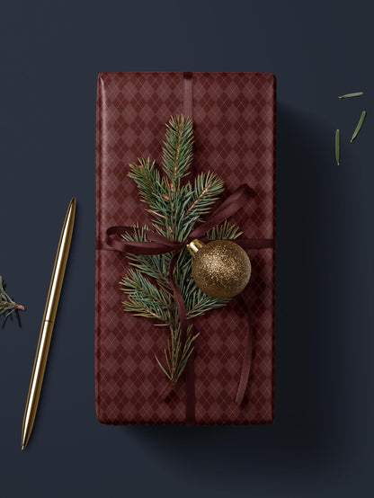 Red Diamond Gift Wrap Mom Traditional Gift Wrap Christmas Wrapping Paper Roll Classic Wrapping Paper Red Argyle Paper Elegant Gift Wrap